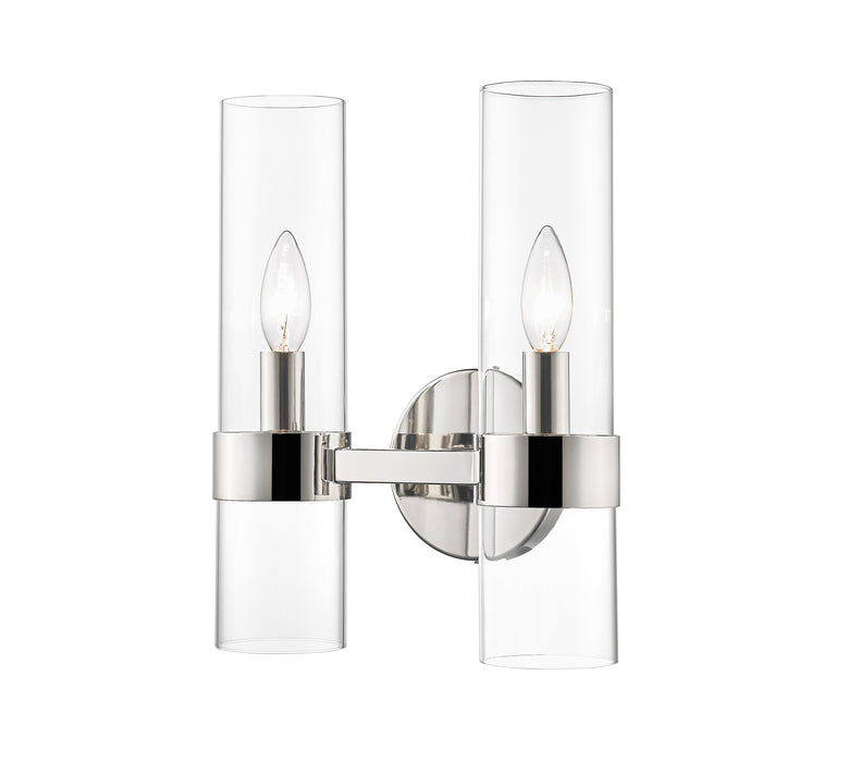 Wall Sconce Z-Lite 4008-2S-PN Polished Nickel Datus 2 Light Wall Sconce Z-Lite