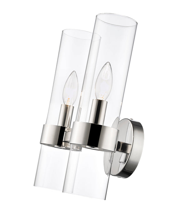Wall Sconce Z-Lite 4008-2S-PN Polished Nickel Datus 2 Light Wall Sconce Z-Lite