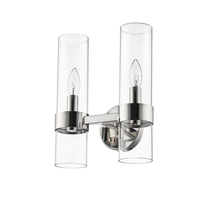 Wall Sconce Z-Lite 4008-2S-PN Polished Nickel Datus 2 Light Wall Sconce Z-Lite