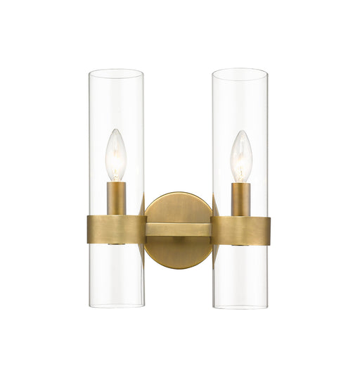 Wall Sconce Z-Lite 4008-2S-RB Rubbed Brass Datus 2 Light Wall Sconce Z-Lite