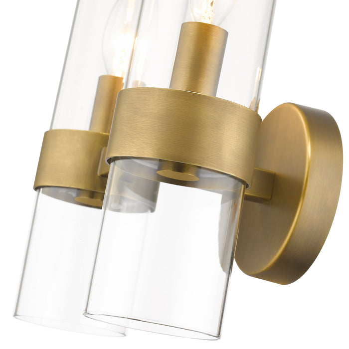 Wall Sconce Z-Lite 4008-2S-RB Rubbed Brass Datus 2 Light Wall Sconce Z-Lite