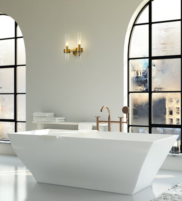 Wall Sconce Z-Lite 4008-2S-RB Rubbed Brass Datus 2 Light Wall Sconce Z-Lite