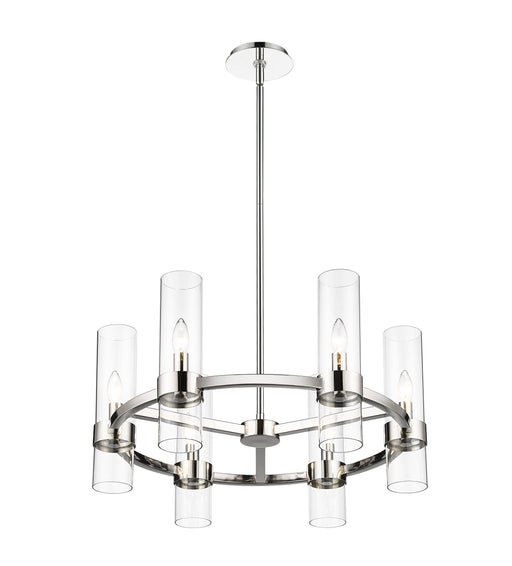 Chandelier Z-Lite 4008-6PN Polished Nickel Datus 6 Light Chandelier Z-Lite