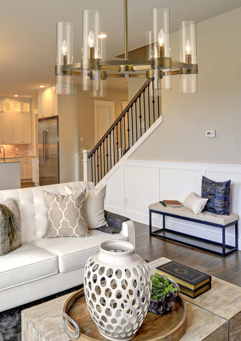 Chandelier Z-Lite 4008-6RB Rubbed Brass Datus 6 Light Chandelier Z-Lite