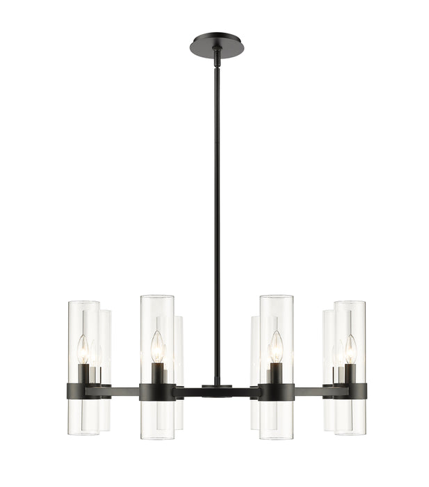 Chandelier Z-Lite 4008-8MB Matte Black Datus 8 Light Chandelier Z-Lite
