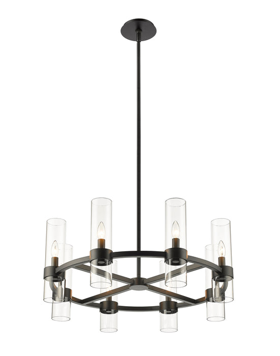 Chandelier Z-Lite 4008-8MB Matte Black Datus 8 Light Chandelier Z-Lite