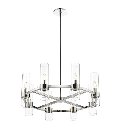 Chandelier Z-Lite 4008-8PN Polished Nickel Datus 8 Light Chandelier Z-Lite