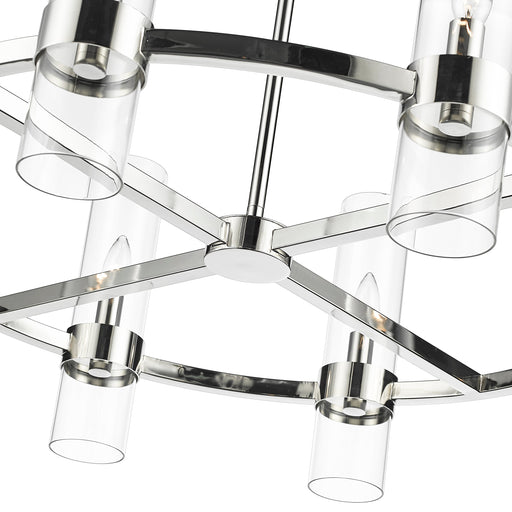 Chandelier Z-Lite 4008-8PN Polished Nickel Datus 8 Light Chandelier Z-Lite