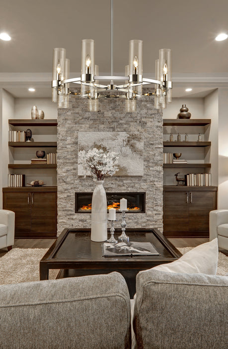 Chandelier Z-Lite 4008-8PN Polished Nickel Datus 8 Light Chandelier Z-Lite