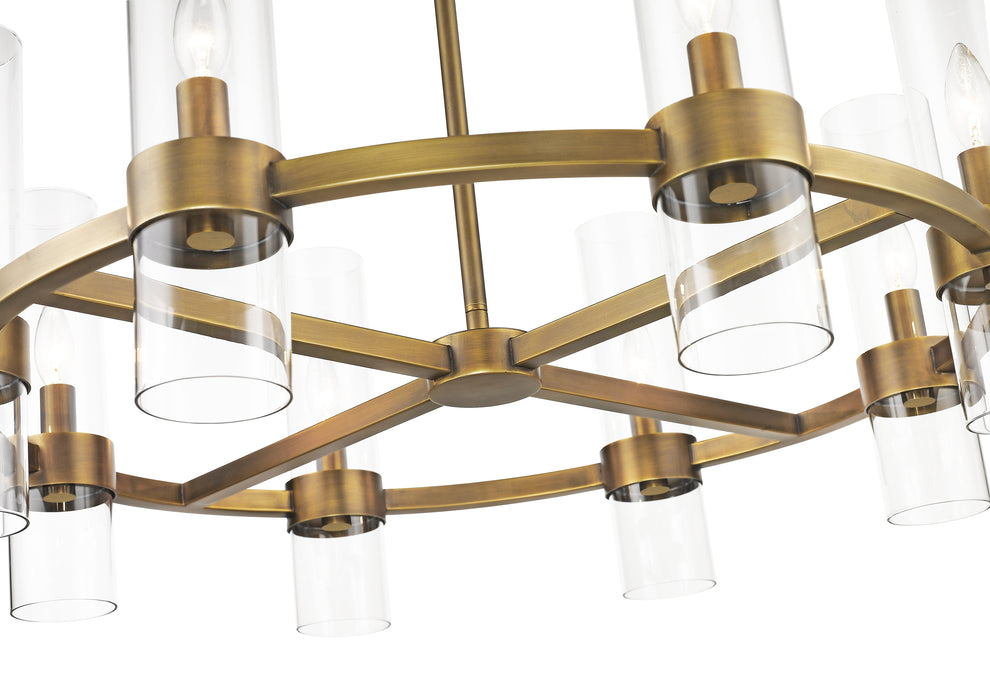Chandelier Z-Lite 4008-8RB Rubbed Brass Datus 8 Light Chandelier Z-Lite