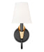 Wall Sconce Z-Lite 4014-1S-MB-MGLD Matte Black + Modern Gold Claudelle 1 Light Wall Sconce Z-Lite