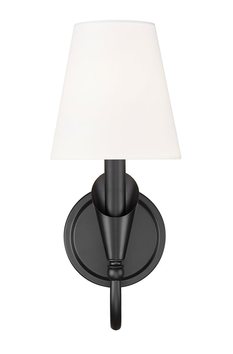 Wall Sconce Z-Lite 4014-1S-MB Matte Black Claudelle 1 Light Wall Sconce Z-Lite