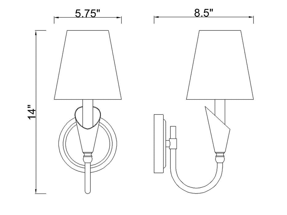 Wall Sconce Z-Lite 4014-1S-MB Matte Black Claudelle 1 Light Wall Sconce Z-Lite