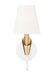 Wall Sconce Z-Lite 4014-1S-TW-MGLD Tundra White + Modern Gold Claudelle 1 Light Wall Sconce Z-Lite