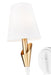Wall Sconce Z-Lite 4014-1S-TW-MGLD Tundra White + Modern Gold Claudelle 1 Light Wall Sconce Z-Lite