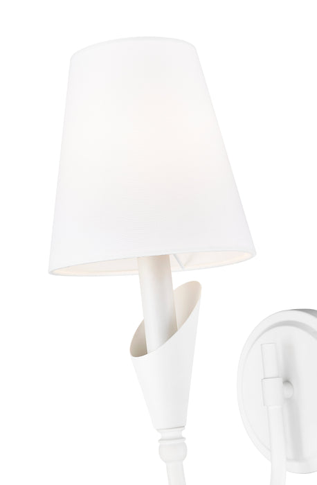Wall Sconce Z-Lite 4014-1S-TW Tundra White Claudelle 1 Light Wall Sconce Z-Lite