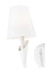 Wall Sconce Z-Lite 4014-1S-TW Tundra White Claudelle 1 Light Wall Sconce Z-Lite