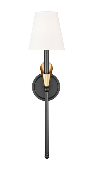 Wall Sconce Z-Lite 4014-1SA-MB-MGLD Matte Black + Modern Gold Claudelle 1 Light Wall Sconce Z-Lite