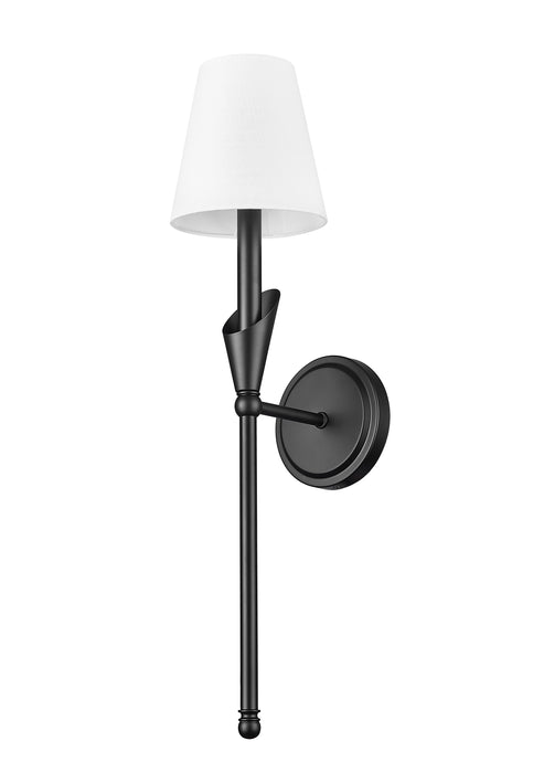 Wall Sconce Z-Lite 4014-1SA-MB Matte Black Claudelle 1 Light Wall Sconce Z-Lite