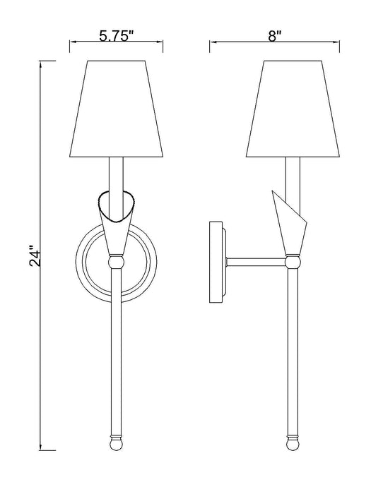Wall Sconce Z-Lite 4014-1SA-TW Tundra White Claudelle 1 Light Wall Sconce Z-Lite