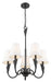 Chandelier Z-Lite 4014-24MB Matte Black Claudelle 5 Light Chandelier Z-Lite