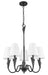 Chandelier Z-Lite 4014-24MB Matte Black Claudelle 5 Light Chandelier Z-Lite