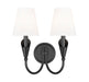 Wall Sconce Z-Lite 4014-2S-MB Matte Black Claudelle 2 Light Wall Sconce Z-Lite