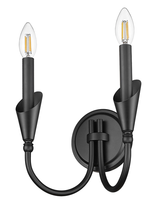 Wall Sconce Z-Lite 4014-2S-MB Matte Black Claudelle 2 Light Wall Sconce Z-Lite