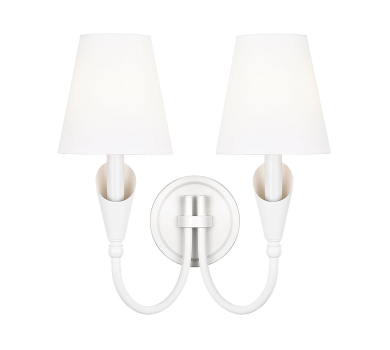 Wall Sconce Z-Lite 4014-2S-TW Tundra White Claudelle 2 Light Wall Sconce Z-Lite