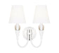 Wall Sconce Z-Lite 4014-2S-TW Tundra White Claudelle 2 Light Wall Sconce Z-Lite