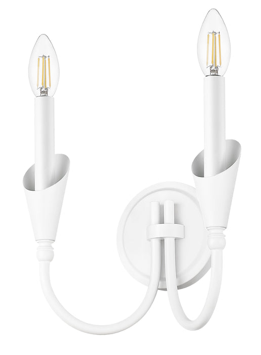 Wall Sconce Z-Lite 4014-2S-TW Tundra White Claudelle 2 Light Wall Sconce Z-Lite