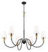 Chandelier Z-Lite 4014-46MB-MGLD Matte Black + Modern Gold Claudelle 6 Light Chandelier Z-Lite