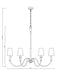 Chandelier Z-Lite 4014-46MB-MGLD Matte Black + Modern Gold Claudelle 6 Light Chandelier Z-Lite
