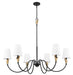 Chandelier Z-Lite 4014-46MB-MGLD Matte Black + Modern Gold Claudelle 6 Light Chandelier Z-Lite