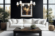 Chandelier Z-Lite 4014-46MB-MGLD Matte Black + Modern Gold Claudelle 6 Light Chandelier Z-Lite