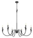 Chandelier Z-Lite 4014-46MB Matte Black Claudelle 6 Light Chandelier Z-Lite