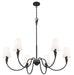 Chandelier Z-Lite 4014-46MB Matte Black Claudelle 6 Light Chandelier Z-Lite