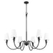 Chandelier Z-Lite 4014-46MB Matte Black Claudelle 6 Light Chandelier Z-Lite