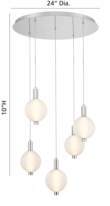 Eurofase 47208-025 Palmas 24" Polished Nickel LED Chandelier