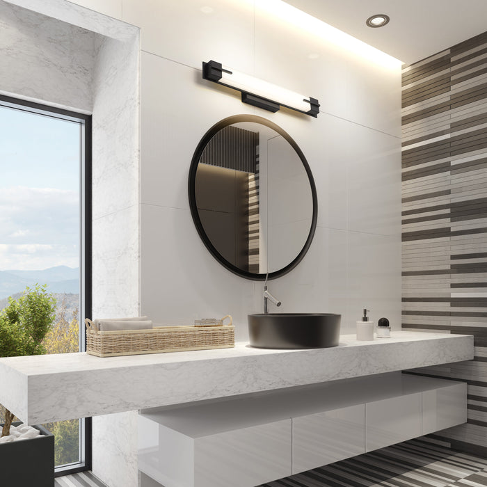 Vanity Z-Lite 4100-23W-MB-LED Matte Black Chase 1 Light Vanity Z-Lite