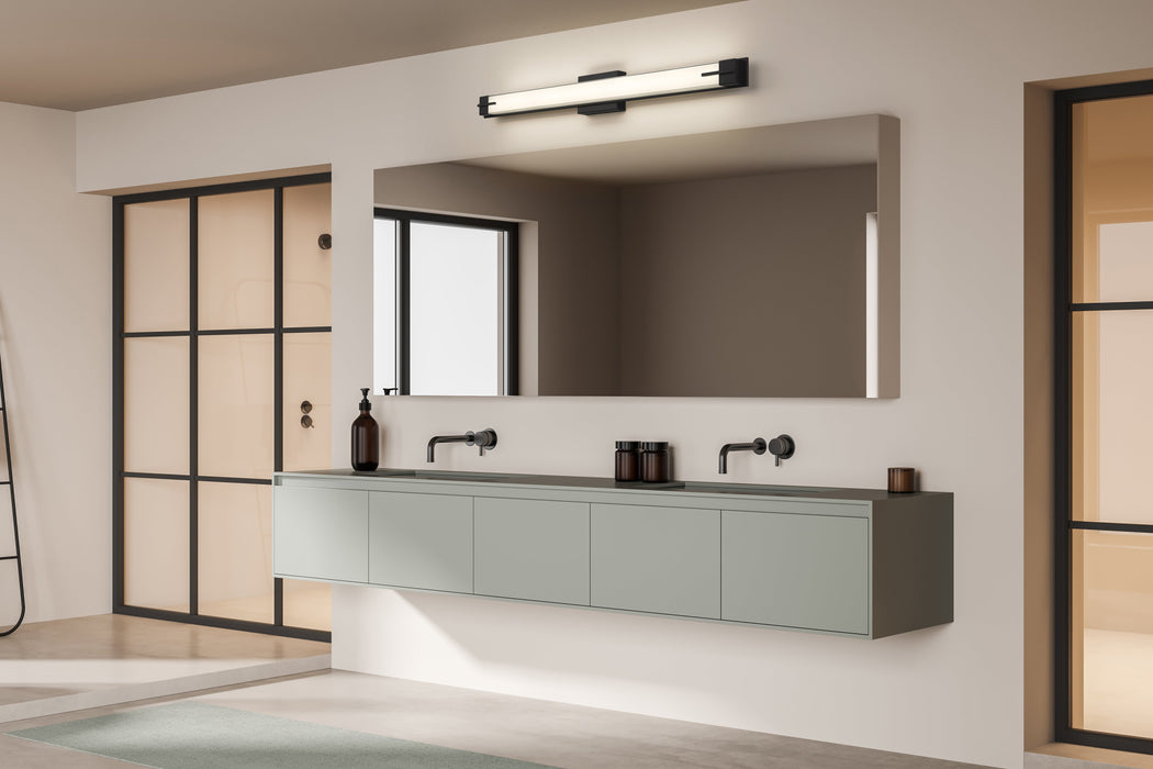 Vanity Z-Lite 4100-43W-MB-LED Matte Black Chase 1 Light Vanity Z-Lite