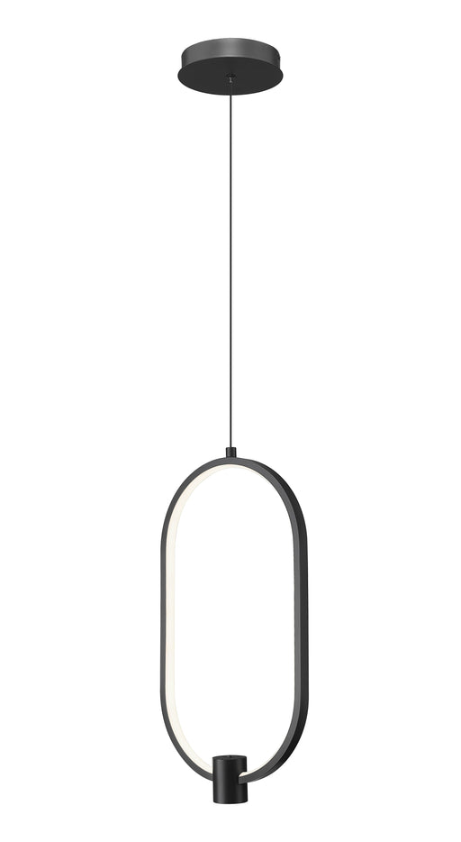 Pendant Z-Lite 4101-10MB-LED Matte Black Saros 1 Light Pendant Z-Lite