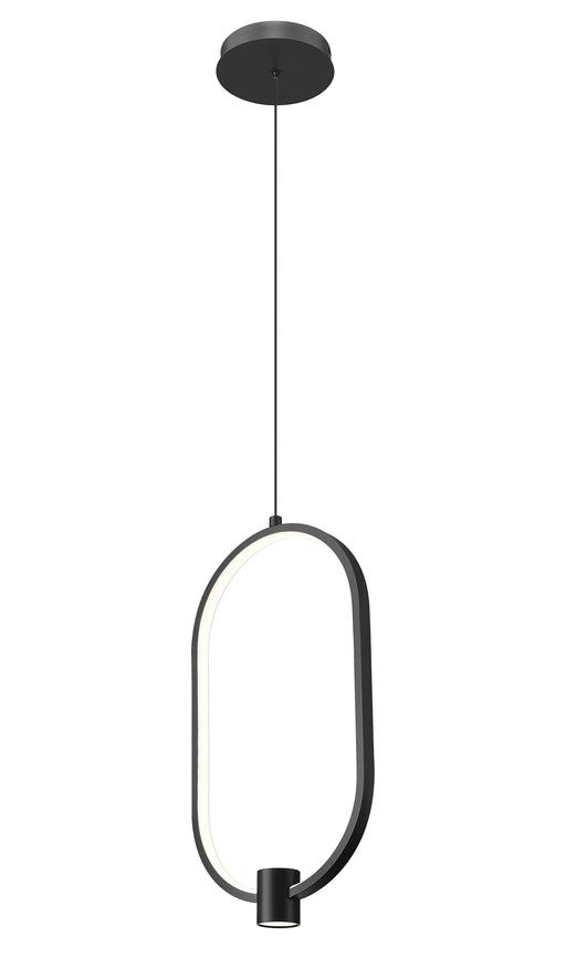 Pendant Z-Lite 4101-10MB-LED Matte Black Saros 1 Light Pendant Z-Lite