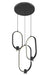 Chandelier Z-Lite 4101-3MB-LED Matte Black Saros 3 Light Chandelier Z-Lite