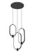 Chandelier Z-Lite 4101-3MB-LED Matte Black Saros 3 Light Chandelier Z-Lite