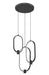 Chandelier Z-Lite 4101-3MB-LED Matte Black Saros 3 Light Chandelier Z-Lite