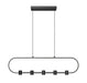 Linear Chandelier Z-Lite 4101-42L-MB-LED Matte Black Saros 5 Light Linear Chandelier Z-Lite