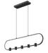 Linear Chandelier Z-Lite 4101-42L-MB-LED Matte Black Saros 5 Light Linear Chandelier Z-Lite