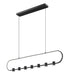 Linear Chandelier Z-Lite 4101-54L-MB-LED Matte Black Saros 7 Light Linear Chandelier Z-Lite