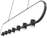 Linear Chandelier Z-Lite 4101-54L-MB-LED Matte Black Saros 7 Light Linear Chandelier Z-Lite